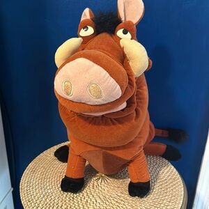 Vintage Disney Store The Lion King 18” Pumbaa Plush Stuffed Animal Toy